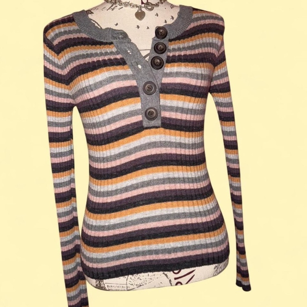 Y2K American Eagle Henley Long Sleeve